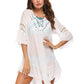 BELLA ROAD Backless Cutout Three-Quarter Sleeve Cover Up at Bella Road