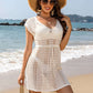 BELLA ROAD Openwork V-Neck Cap Sleeve Cover-Up at Bella Road