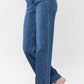 Judy Blue high-rise wide leg jeans with double buttons offer a stylish and comfortable fit, perfect for casual or formal outfits.