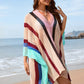 BELLA ROAD Openwork Color Block Plunge Cover-Up at Bella Road