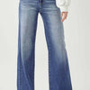 RISEN High Rise Wide Leg Jeans - Dark