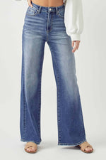 High Rise Wide Leg Jeans by Risen Jeans - flattering high waist, wide legs, chic and stylish denim for versatile looks, perfect with tops and heels