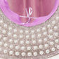 FAME Pave Rhinestone Pearl Trim Cowboy Hat at Bella Road