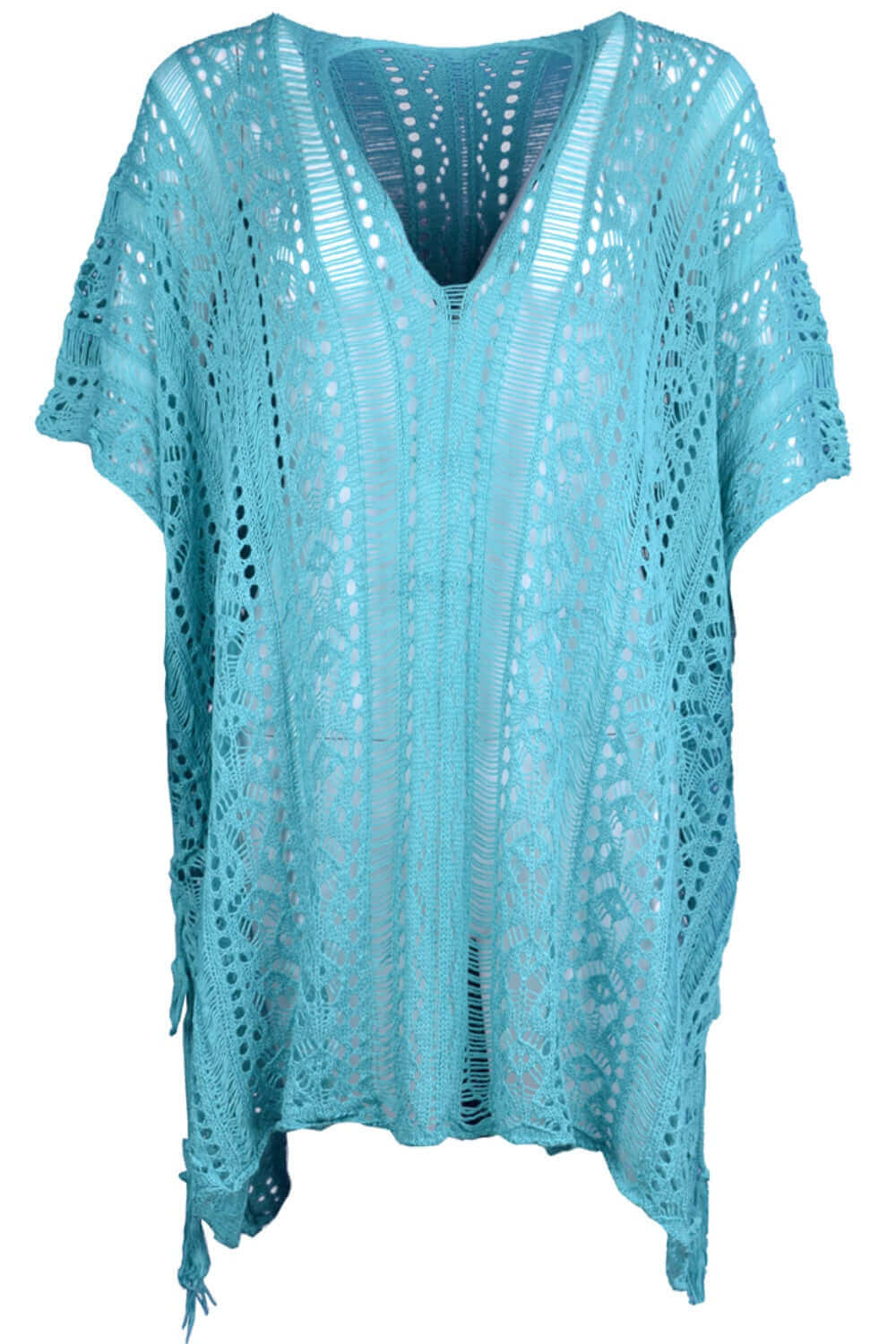 BELLA ROAD Cutout V-Neck Cover-Up with Tassel at Bella Road