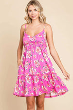 CULTURE CODE Full Size Floral Ruffled Cami Dress at Bella Road