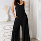 BASIC BAE Full Size Spaghetti Strap V-Neck Jumpsuit at Bella Road