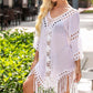 BELLA ROAD Backless Fringe Scoop Neck Cover Up at Bella Road