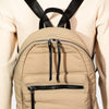 Fame Adjustable Strap Nylon Backpack Bag - Khaki