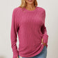 Ribbed Thumbhole Sleeve T-Shirt