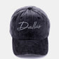 Washed DALLAS Embroidered Baseball Cap