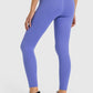 Model showcasing Millennia high waist ankle-length yoga leggings in lavender, perfect for stylish yoga workouts.