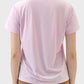 Back view of Millennia Slit Round Neck Short Sleeve Active T-Shirt in blush pink, showcasing its sleek design and breathable fabric.