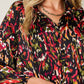 DOUBLE TAKE Full Size Printed Button Up Long Sleeve Shirt at Bella Road