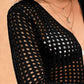 BELLA ROAD Openwork Open Front Long Sleeve Cover Up at Bella Road