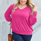 V-Neck Lantern Sleeve Top