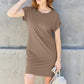 BASIC BAE Full Size Round Neck Short Sleeve Dress with Pockets at Bella Road