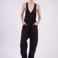 VERY J Plunge Sleeveless Jumpsuit with Pockets at Bella Road