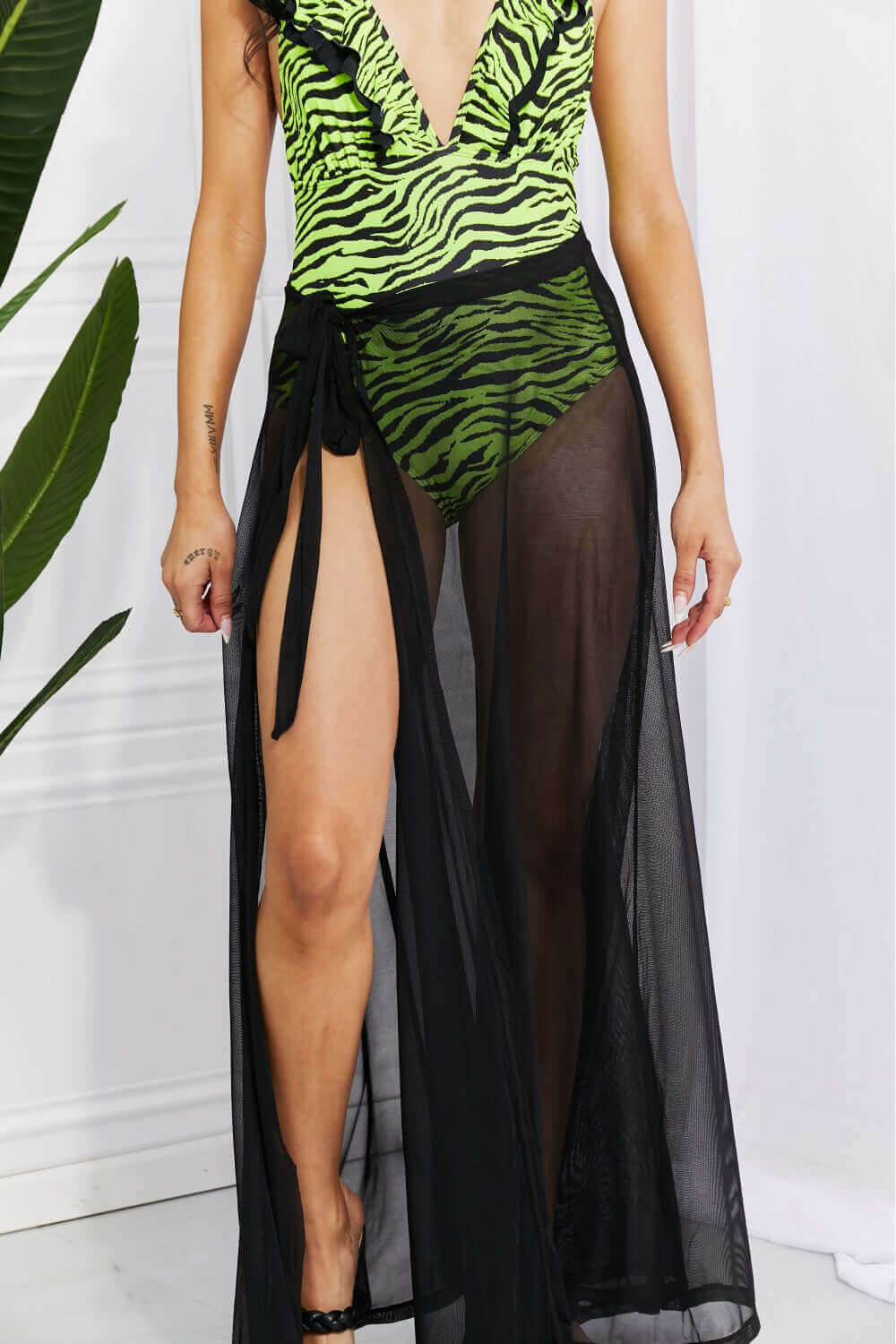 MARINA WEST SWIM Beach Is My Runway Mesh Wrap Maxi Cover-Up Skirt at Bella Road