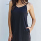 NINEXIS Good Energy Full Size Cami Side Slit Maxi Dress in Black at Bella Road