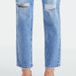 BAYEAS High Waist Distressed Cat's Whiskers Washed Straight Jeans at Bella Road