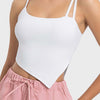 Millennia Slit Asymmetrical Neck Active Cami - White