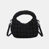 Bella Road Quilted Puffy Removable Strap Crossbody Bag - Black