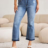 Judy Blue Release Hem Cropped Bootcut Jeans | Full Size - Medium