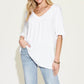 Bamboo V-Neck Drop Shoulder T-Shirt