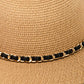 FAME Chain Black Trim Straw Hat at Bella Road