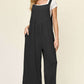 DOUBLE TAKE Full Size Texture Sleeveless Wide Leg Overall at Bella Road