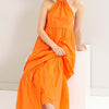 HYFVE Halter Neck Cover Up Maxi Dress - Orange