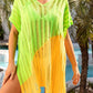 BELLA ROAD Slit Color Block V-Neck Cover Up at Bella Road