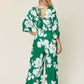 DOUBLE TAKE Full Size Printed Tie Back Wide Leg Jumpsuit at Bella Road