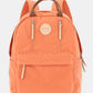 Orange waterproof backpack with multilayer pockets, perfect for everyday use and outdoor adventures.