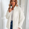 Ivy Lane Zip Up Long Sleeve Fuzzy Jacket - White