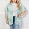 Fields of Poppy Floral Kimono in Green - Light Green