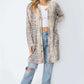 TASHA APPAREL Animal Print Flannel Open Front Longline Cardigan at Bella Road