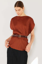 MARINA WEST SWIM Rib Pleated Oversized Dolman Sleeve Top at Bella Road