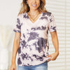 Tie-Dye V-Neck T-Shirt - Peach