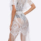 BELLA ROAD Fringe Trim Lace Cover-Up Dress at Bella Road