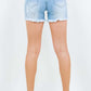 High Waist Distressed Frayed Denim Shorts