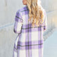 DOUBLE TAKE Full Size Plaid Button Up Lapel Collar Coat at Bella Road