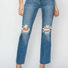 RISEN High Rise Distressed Ankle Jeans - Medium