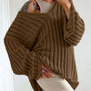 Bella Road V-Neck Long Sleeve Sweater - Coffee Brown