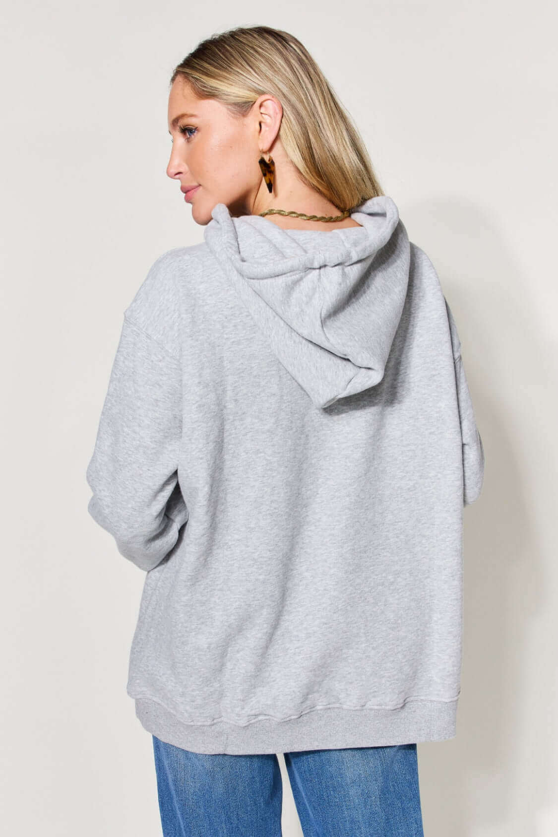 SIMPLY LOVE Full Size PARIS Long Sleeve Drawstring Hoodie at Bella Road