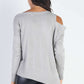 TASHA APPAREL Cold Shoulder Long Sleeve Knit Top at Bella Road