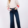 SAGE + FIG High Waist Wide Leg Jeans - Denim Blue