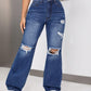 Rocking Distressed Jeans with Pockets - Stylish and Functional Denim