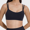 Millennia Scoop Neck Double Strap Active Cami - Black