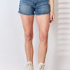 Judy Blue Tummy Control Fray Hem Shorts | Full Size - MEDIUM